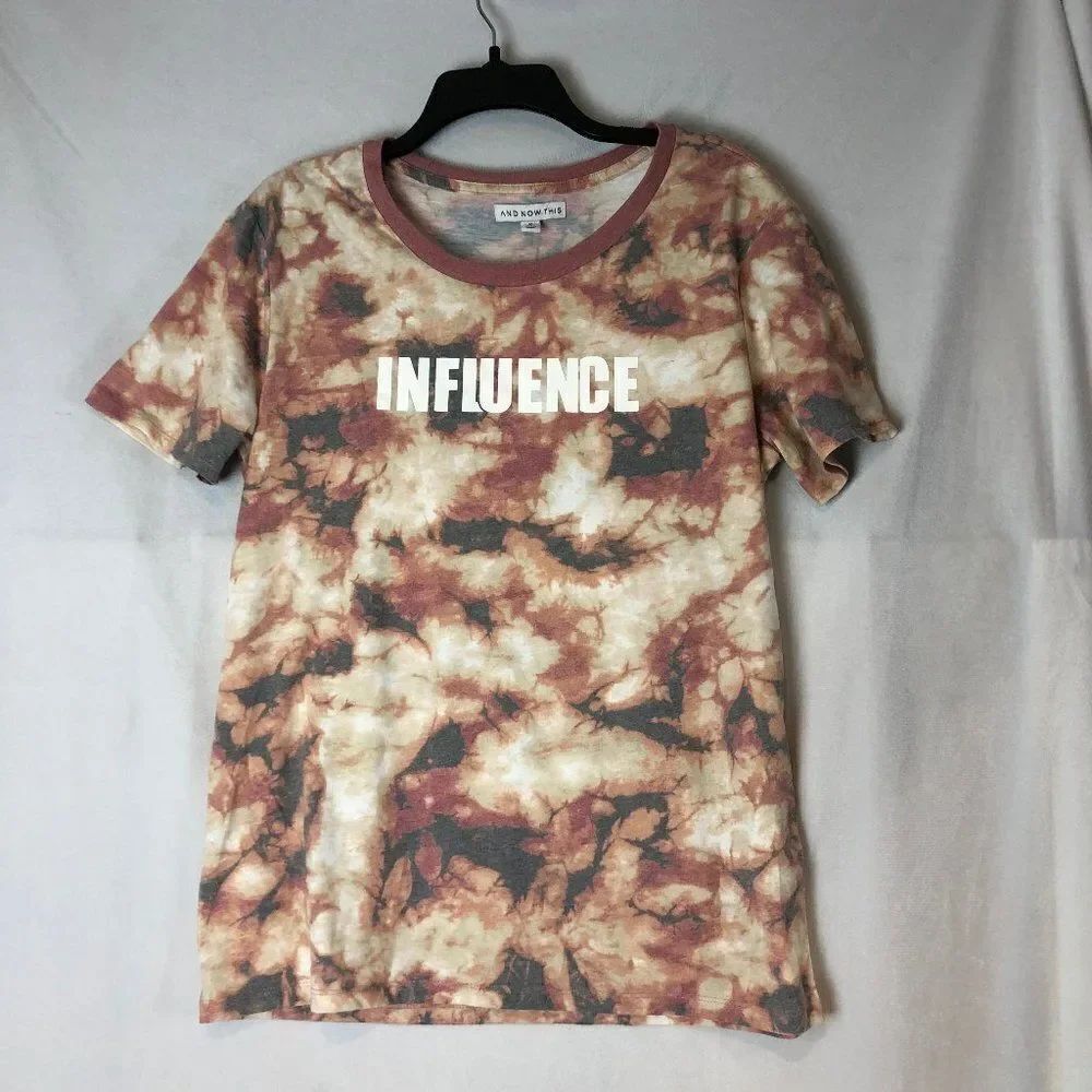 AND NOW THIS WOMEN'S SHORT SLEEVE GRAPHIC T-SHIRT SIZE M.      SB